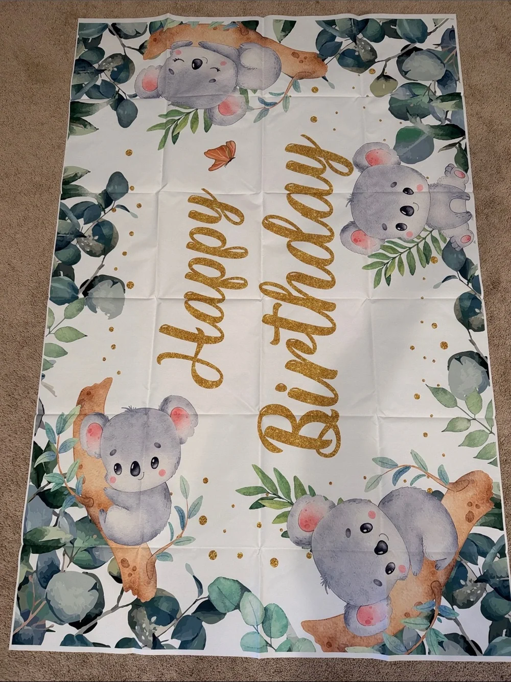 New! Koala Birthday Banner